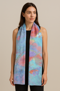 Transformation – Artistic Poly Scarf | Nature-Inspired Wearable Art | Botanical Fashion by MoirisArt