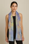 Butterflies and The Flowers – Artistic Silk Scarf | Nature-Inspired Wearable Art | Botanical Fashion by MoirisArt