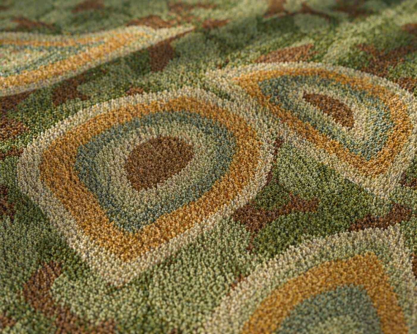 Wildlife Area Rug: Tiger In The Forest Botanical Statement Rug