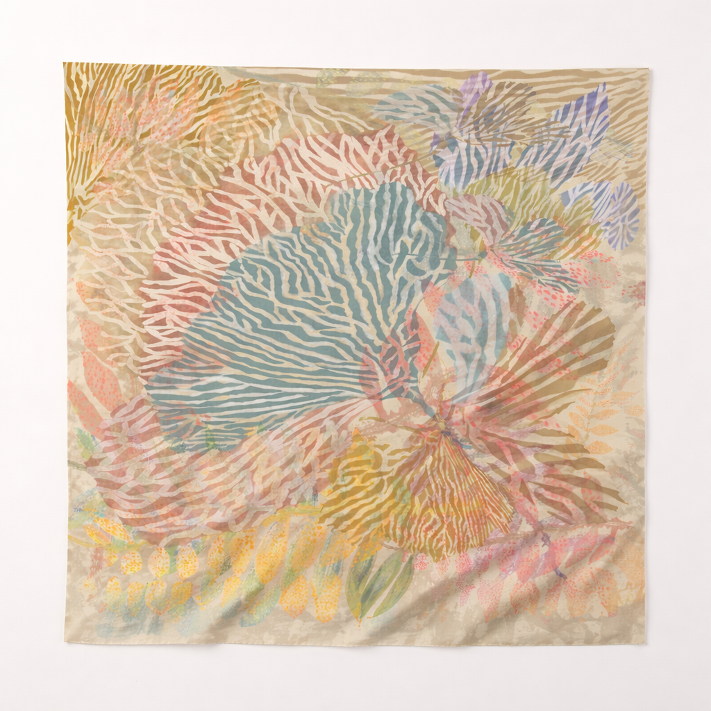 Colorful abstract pattern on a textured surface