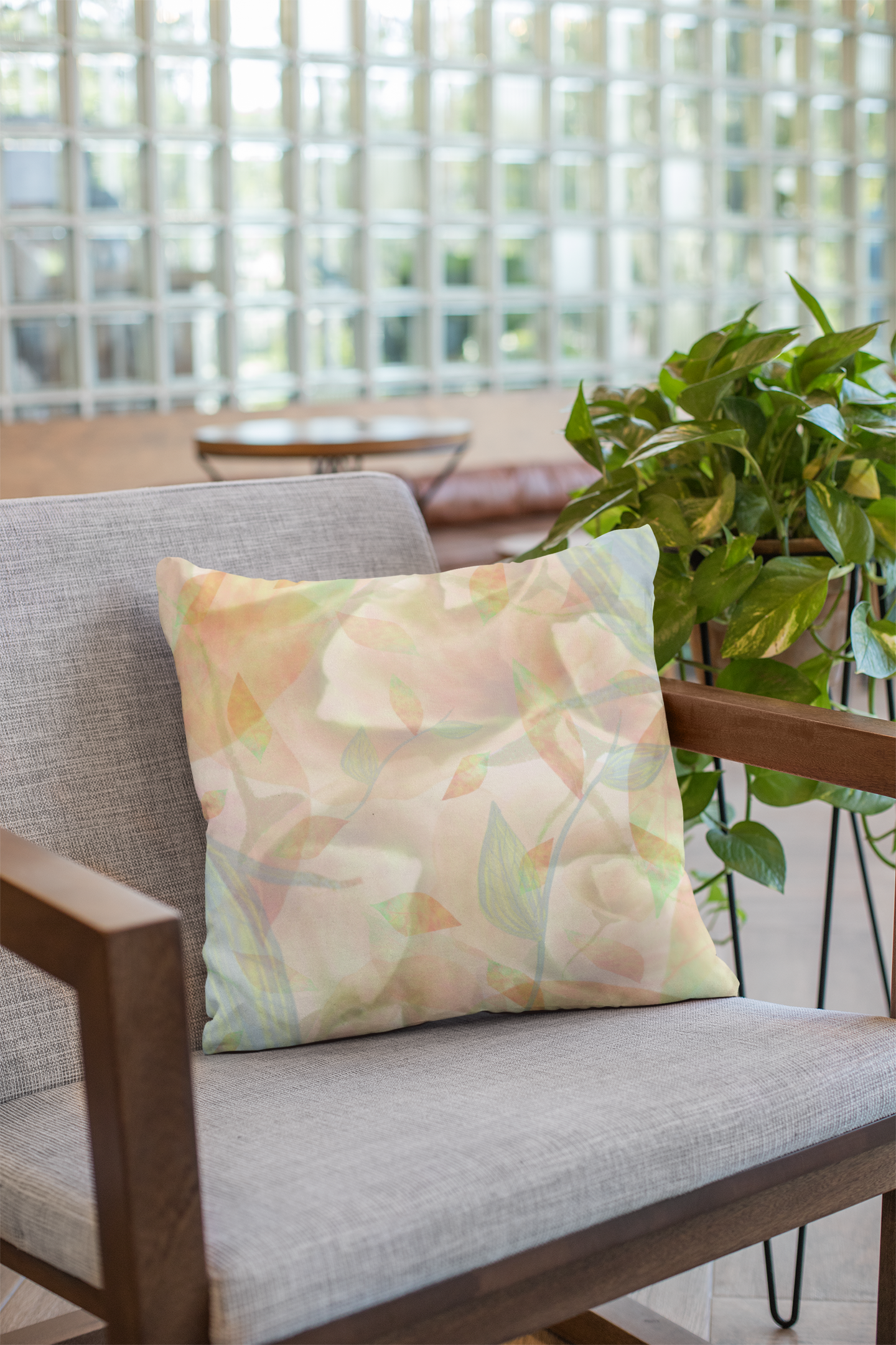 Botanical Watercolor Throw Pillow Cover: Radiant Garden Pastel Floral Accent Cushion