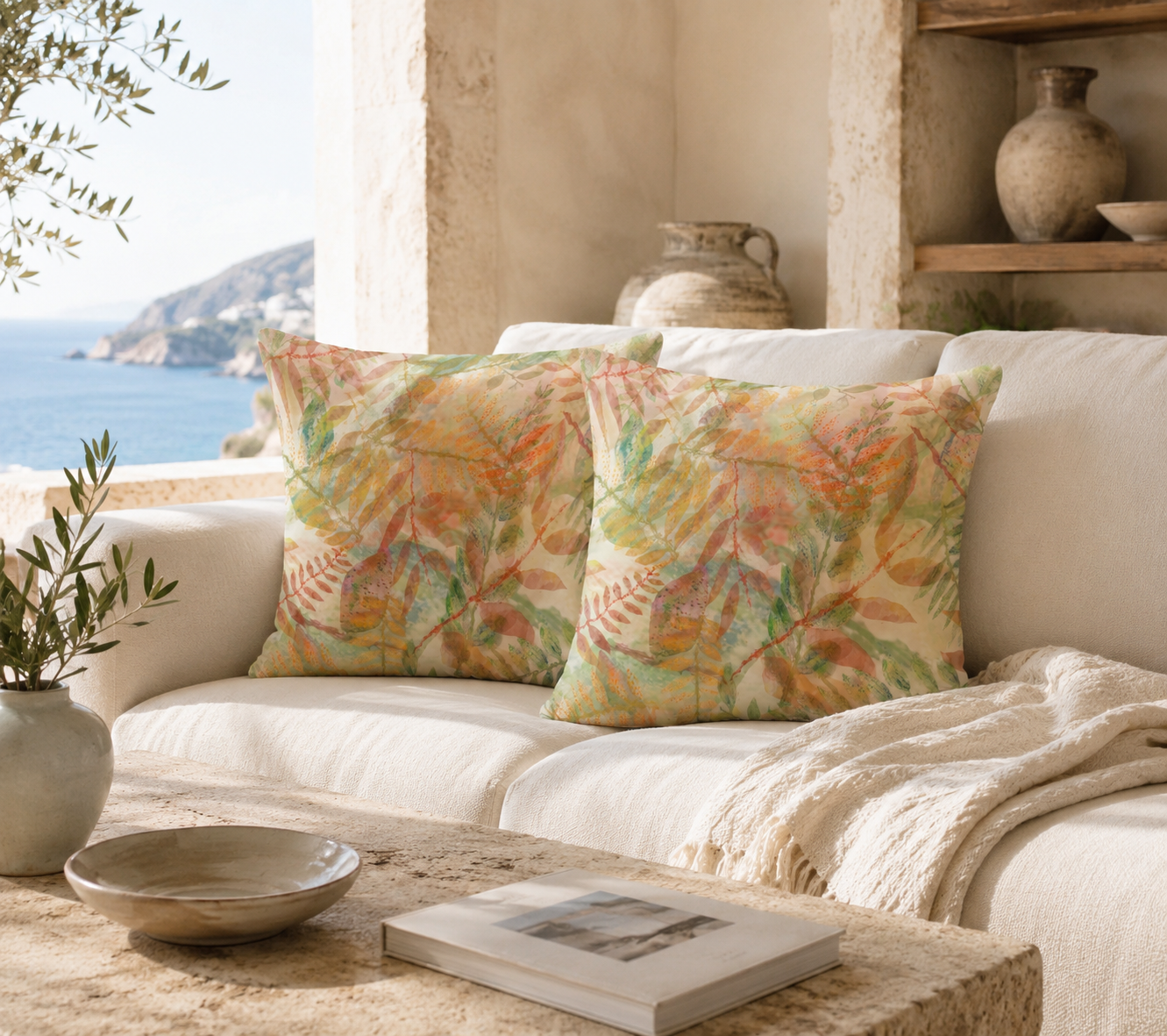 MoirisArt botanical floral throw pillowsc