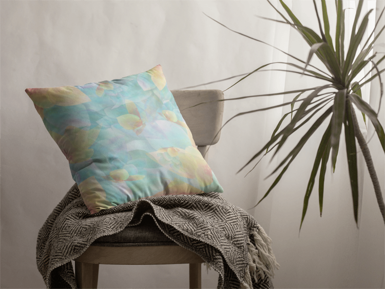 Botanical Watercolor Throw Pillow – Soft Bloom Garden Accent Cushion