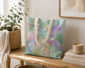 Botanical Watercolor Tote Bag | Dream Garden Petals Floral Shoulder Bag