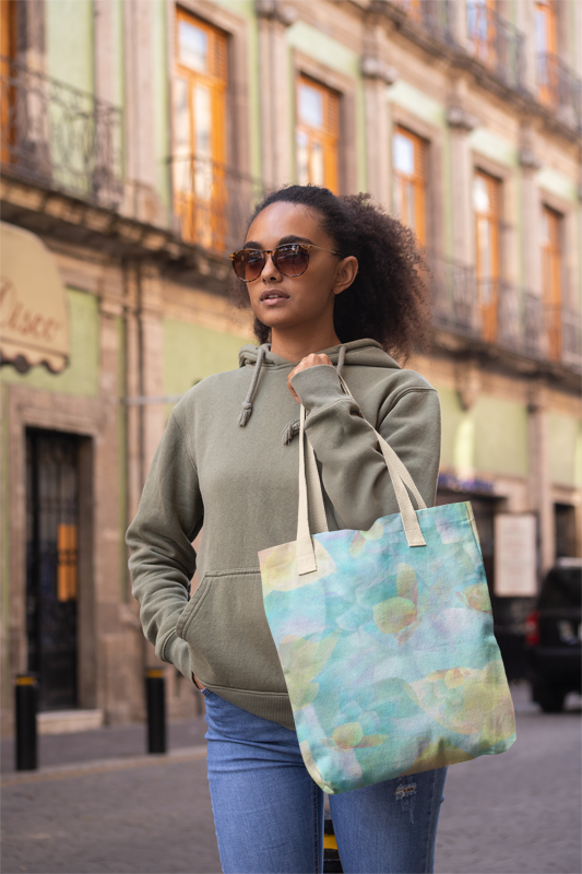Botanical Watercolor Tote Bag – Soft Bloom Garden Everyday Carryall
