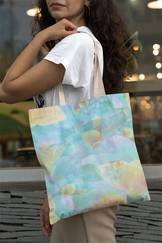Botanical Watercolor Tote Bag – Soft Bloom Garden Everyday Carryall