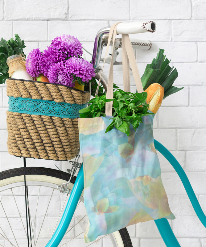 Botanical Watercolor Tote Bag – Soft Bloom Garden Everyday Carryall