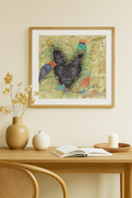 The Panther in the Woods – Botanical Panther Art Print | MoirisArt