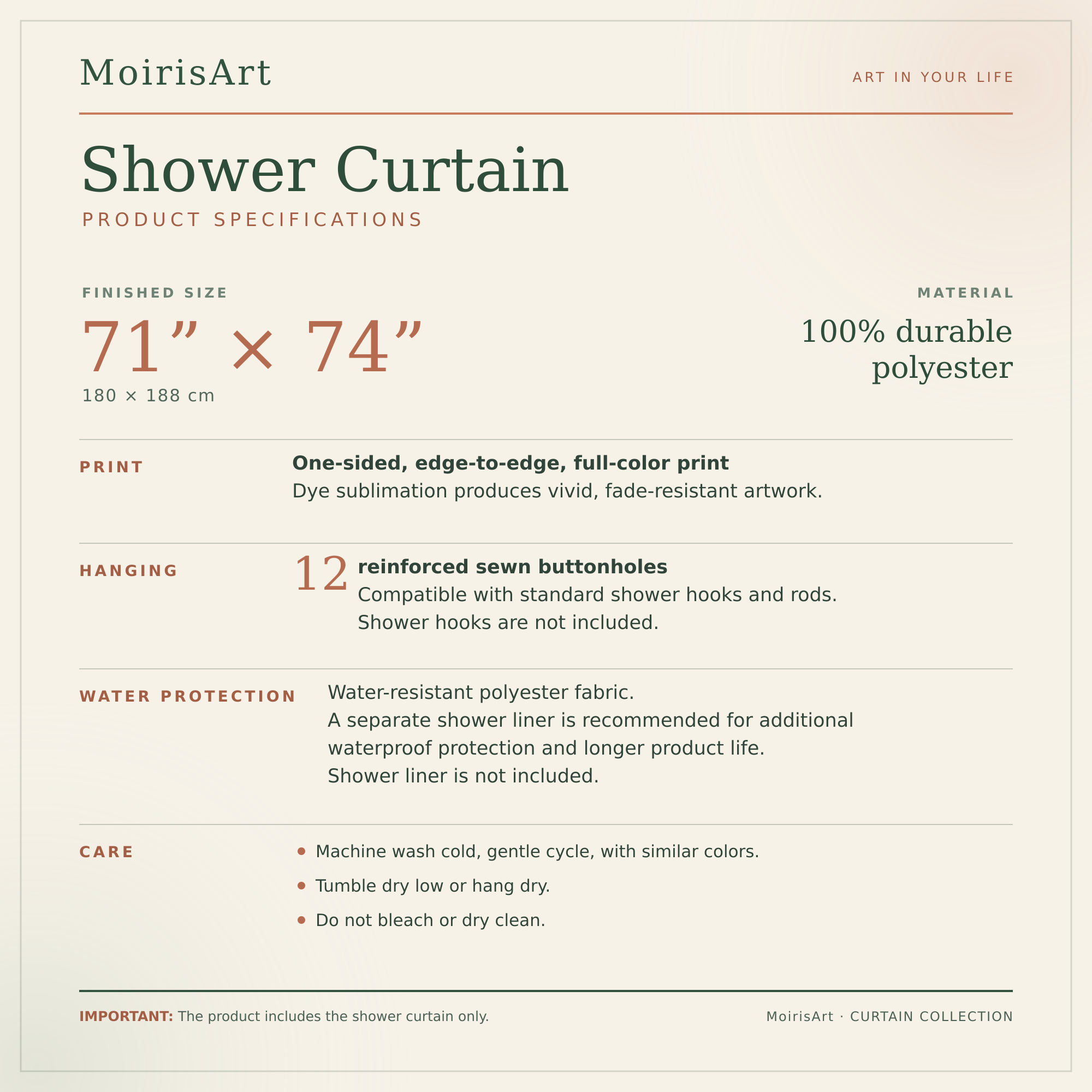 Botanical Shower Curtain: Branches Floating in Spring Bathroom Decor