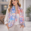 Blooming – Artistic Poly Scarf | Nature-Inspired Wearable Art | Botanical Fashion by MoirisArt